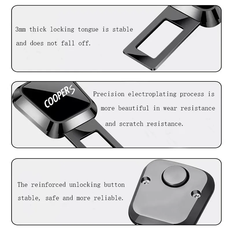 ل Mini Coopers R56 R50 R51 مع ملحقات الشعار حزام أمان السيارة تمديد المكونات مشبك حزام الأمان كليب قابل للتعديل موسع