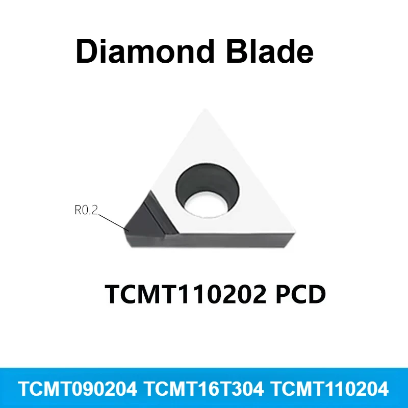 TCMT Series PCD CBN Insert 2PCS 090204 110204 16T304 Triangle Turning Tool for CNC Lathe Durable Cutting view 2