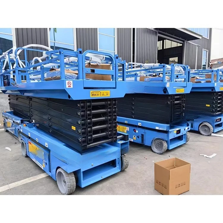 6M 8m 10m 12m Self-Propelled Scissor Lift, Small Steel Aerial Work Platform Electric Mobile Hydraulic Scissor Lift