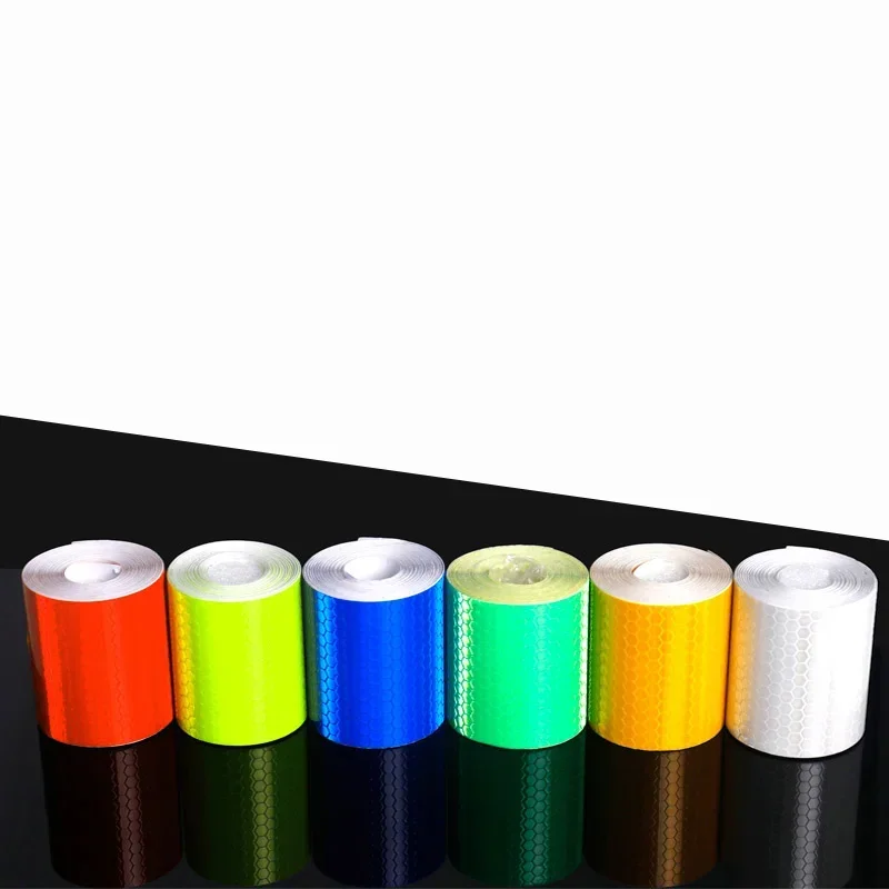 Car Reflective Safety Tape Warning Sticker, Reflective Protective Tape, Strip Film for Trucks, Auto, Motorcycle, 3m, 1m