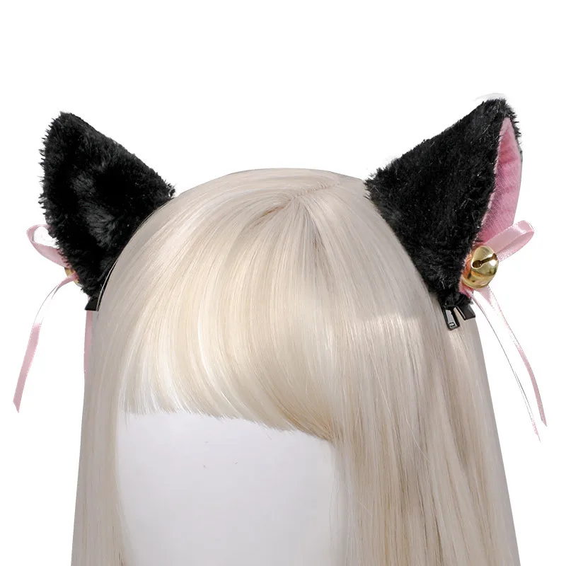 Japanese Cute Cat Lolita Rib Headwear Lolita Rib Clip Cat Ear Hairpin A Pair Of Ear Fashion Cosplay Accessories