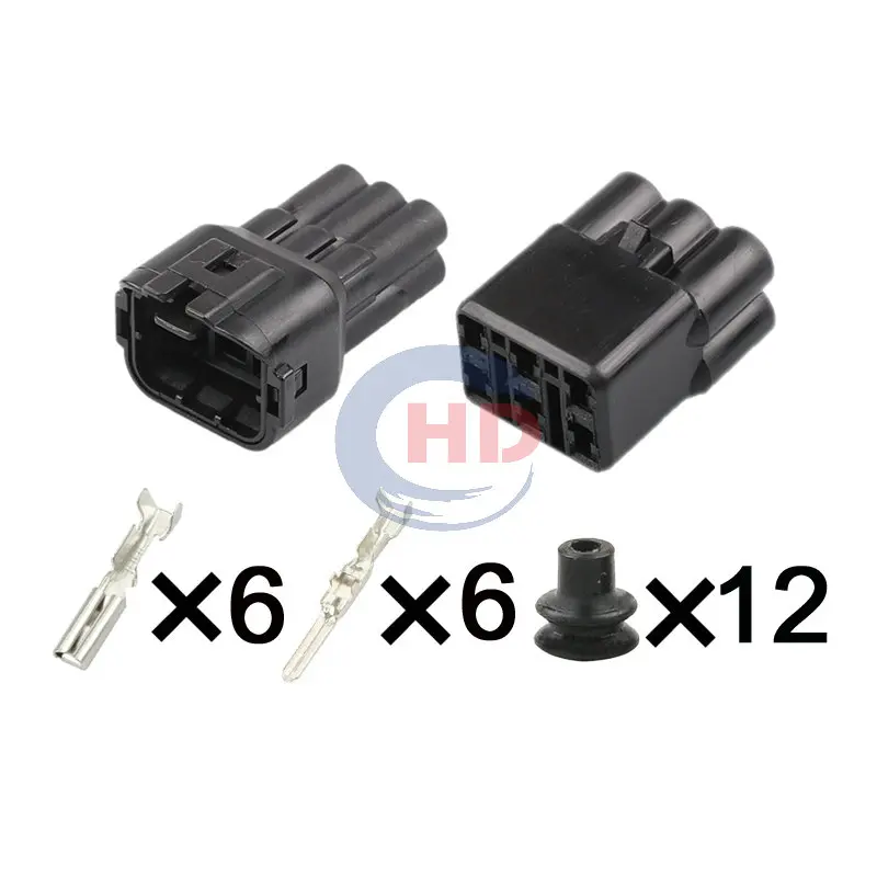 1-20 sets 6 Pin auto wiring harness plug cable electric plug connector 6189-6172 6180-6182