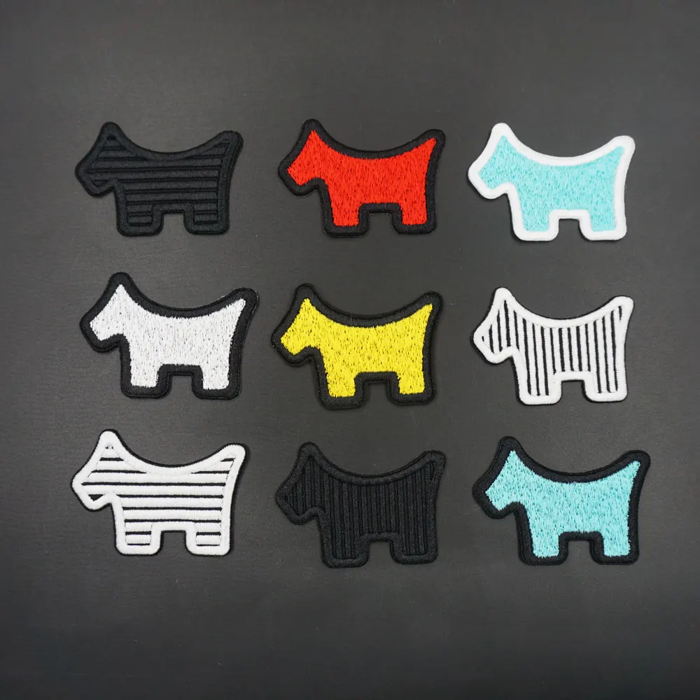 golf pet dog embroidered patches with hook backing