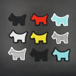 golf pet dog embroidered patches with hook backing