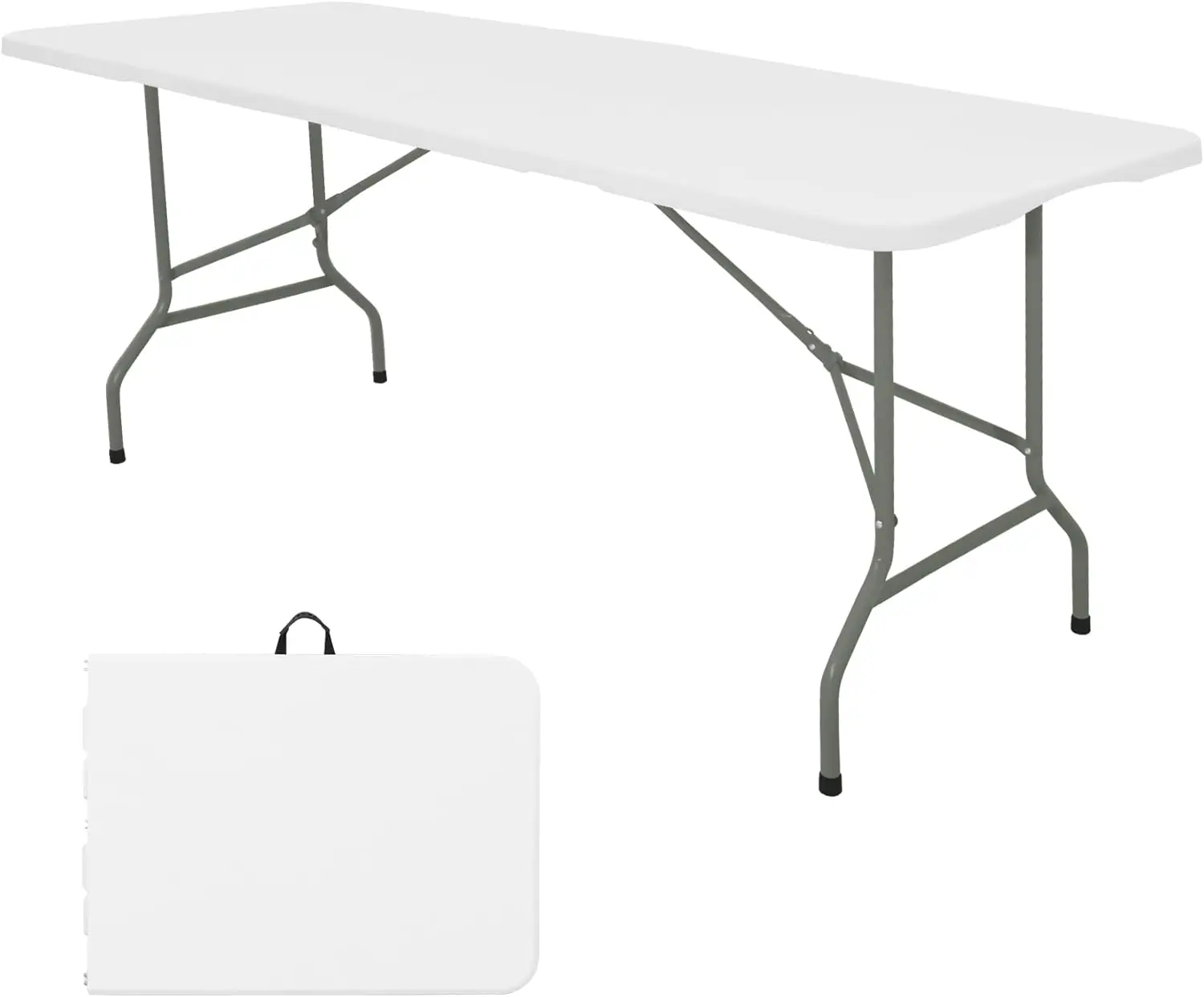 

6 FT Lightweight Portable Folding Table for Camping, Picnic, Party - White