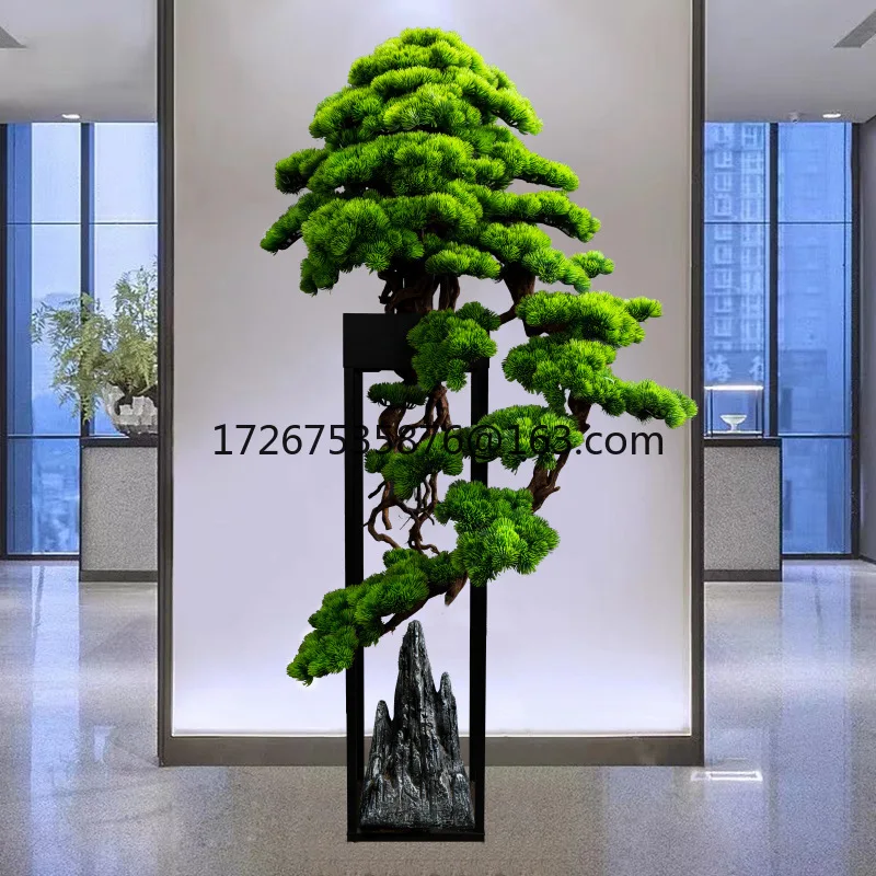 

New simulated welcome pine living room office ornaments fake tree hotel door green plant decoration podocarpus ornaments