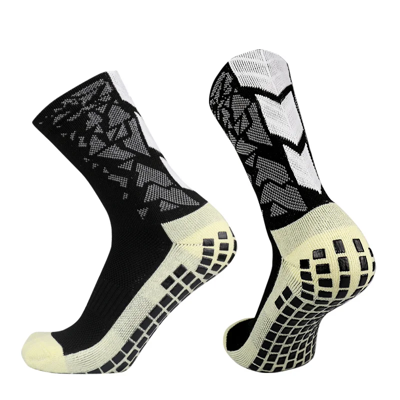 Breathable 2023 New Men Socks Women Camouflage Soccer Sports Silicone Anti Slip Grip Football Socks