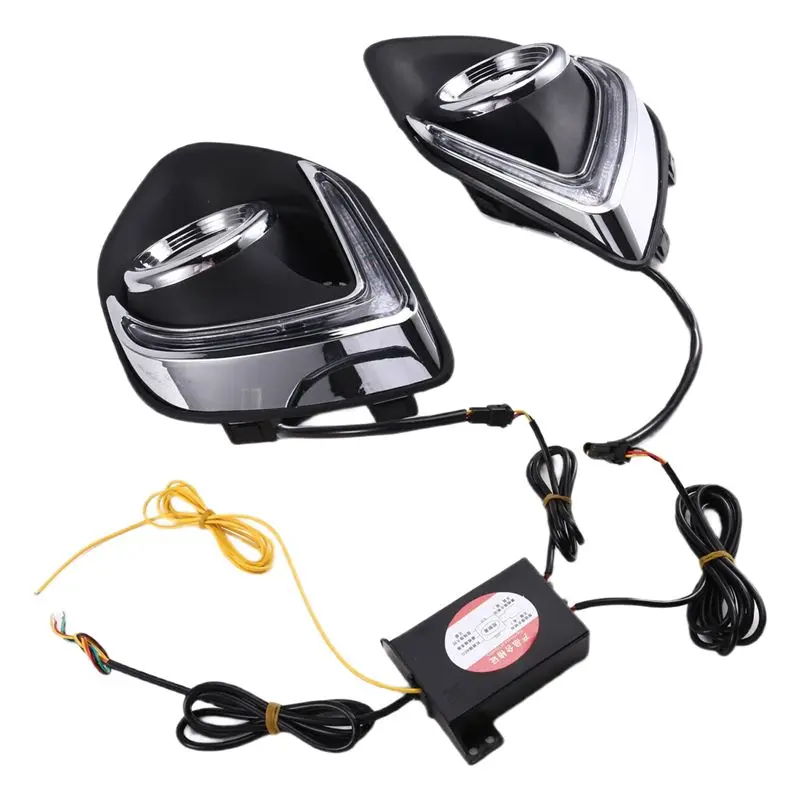 

Top!-Waterproof Fog Head Light Lamp Car LED DRL Daytime Running Lights Daylight For Mitsubishi ASX 2013-2015