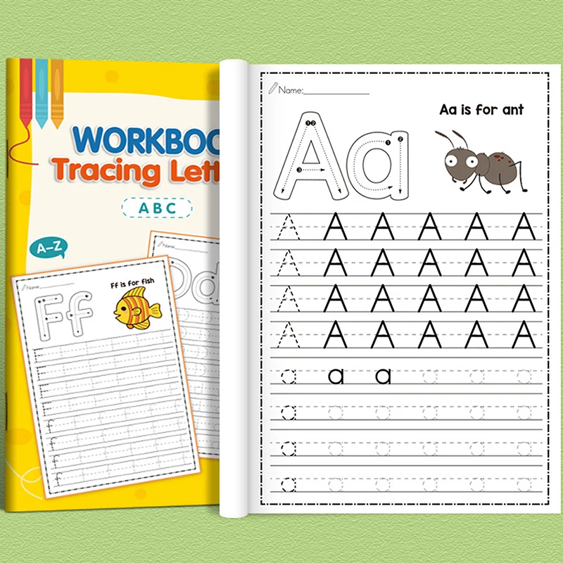 English Alphabet Coloring Book - 26 Uppercase & Lowercase Letters Handwriting Practice for Kids Pen Control Training