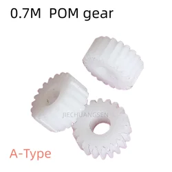 2PCS/LOT POM  0.7M 11T/12T/13T/14T/15T/16T/17T/18T/19T Cylindrical Spur Gear / Convex Gear