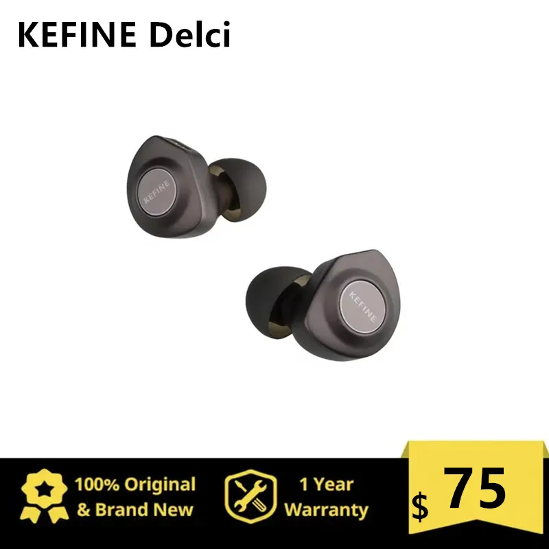 KEFINE Delci 10mm DLC+PU 다이어프램 다이나믹 드라이버 Hifi 유선 IEM 이어폰, CNC 금속 및 분리형 0.78mm 2핀 3.5mm 케이블