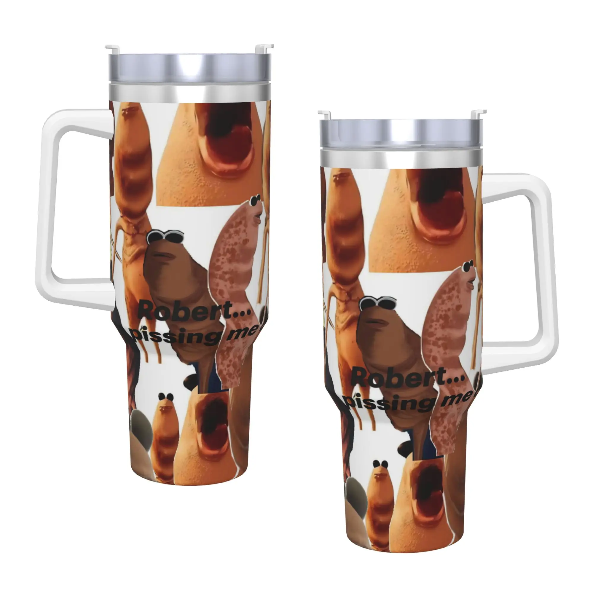 Marcus the Worm Stainless Steel Tumbler  Travel Car Mugs 40oz Thermal Cups Keep Heat Hot Drinks Milk Tea Water Bottle