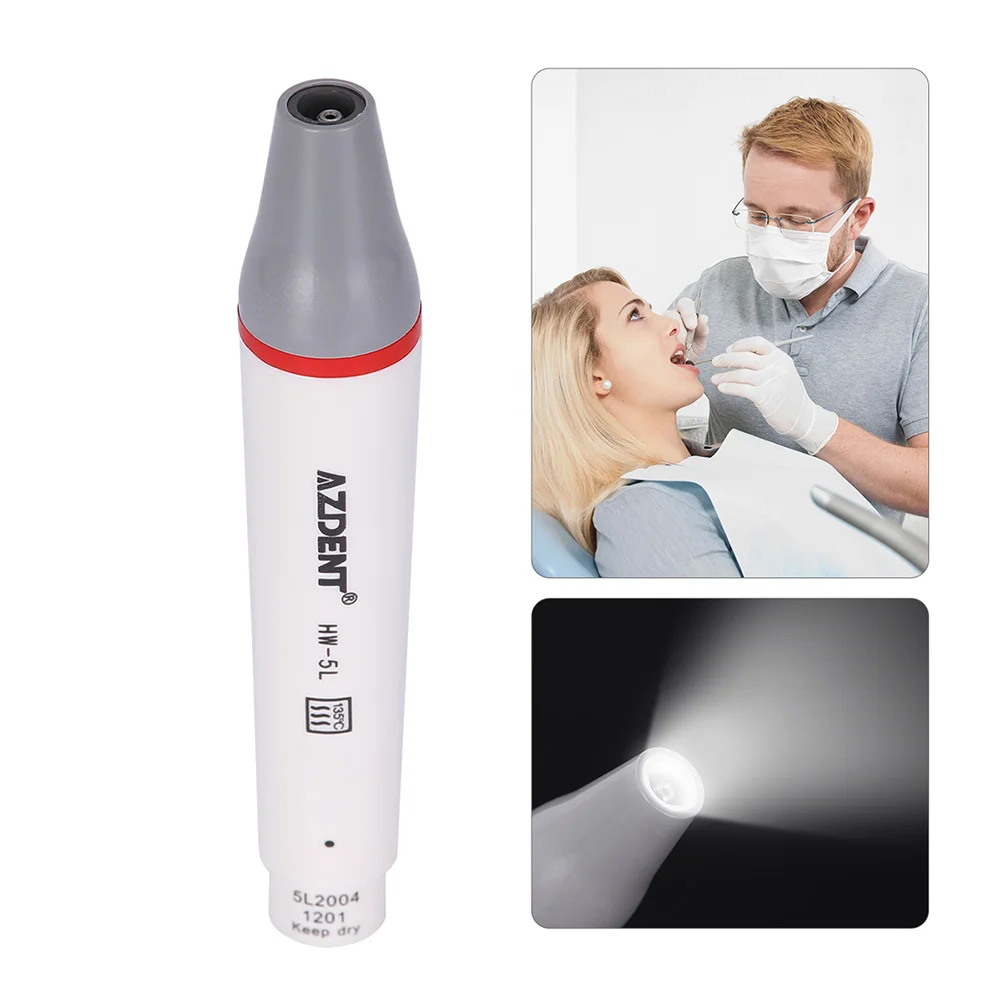 AZDENT Dental LED Light Piezo Scaler Detachable Handpiece HW-5L Fit for Woodpecker EMS Ultrasonic Scalers Scaling Tips