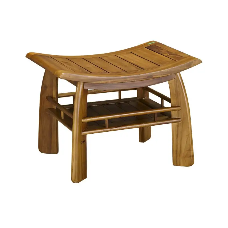 

Durable Rustic Zen Style Teak Stool Functional Storage Wooden Chair for Living Room Bathroom Outdoor for Home Use