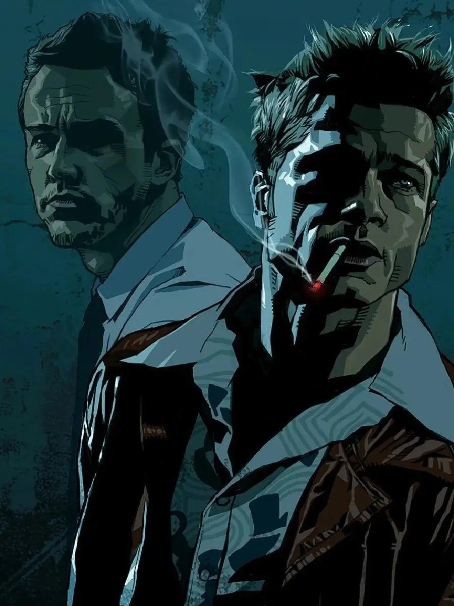 Fight Club Classic Movie Canvas Poster  Iconic Character Portraits for Living Room Wall Decor  Movie Enthusiasts
