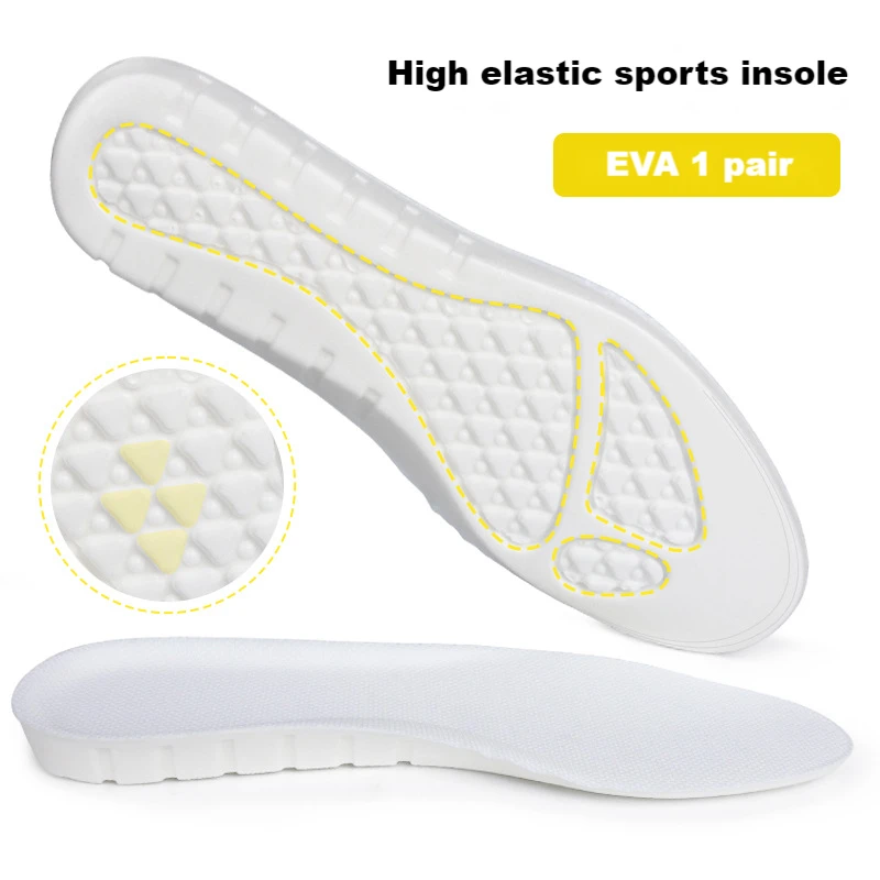 Plantillas para zapatillas deportivas de espuma viscoelástica plantilla con arco para pies cojín suave para correr almohadillas ortopédicas EVA para