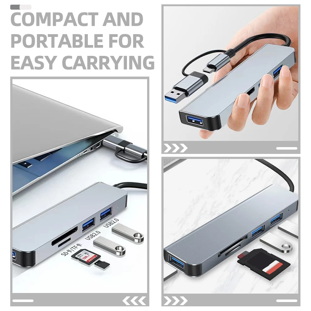 

4 Ports Hub Multi-Port Adapter For Laptop Usb 3.0/2.0 Multiple Ports Expander Splitter Notebook Computer Accessories Hub Usb
