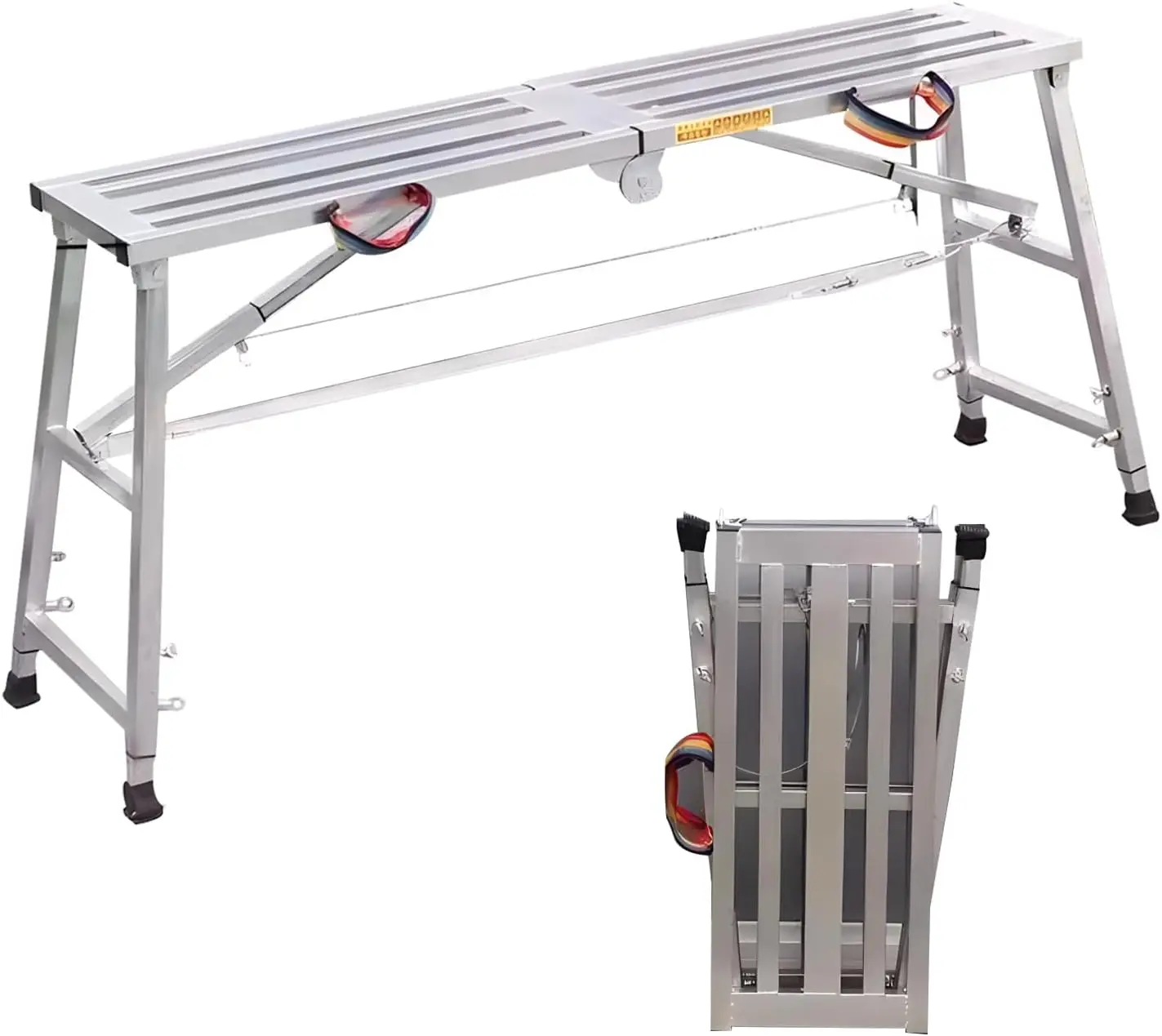 Arbeitsplattform, klappbare Arbeitsbühne, Gerüstleiter, höhenverstellbare tragbare Anti-Rutsch-Plattform, Tritthocker