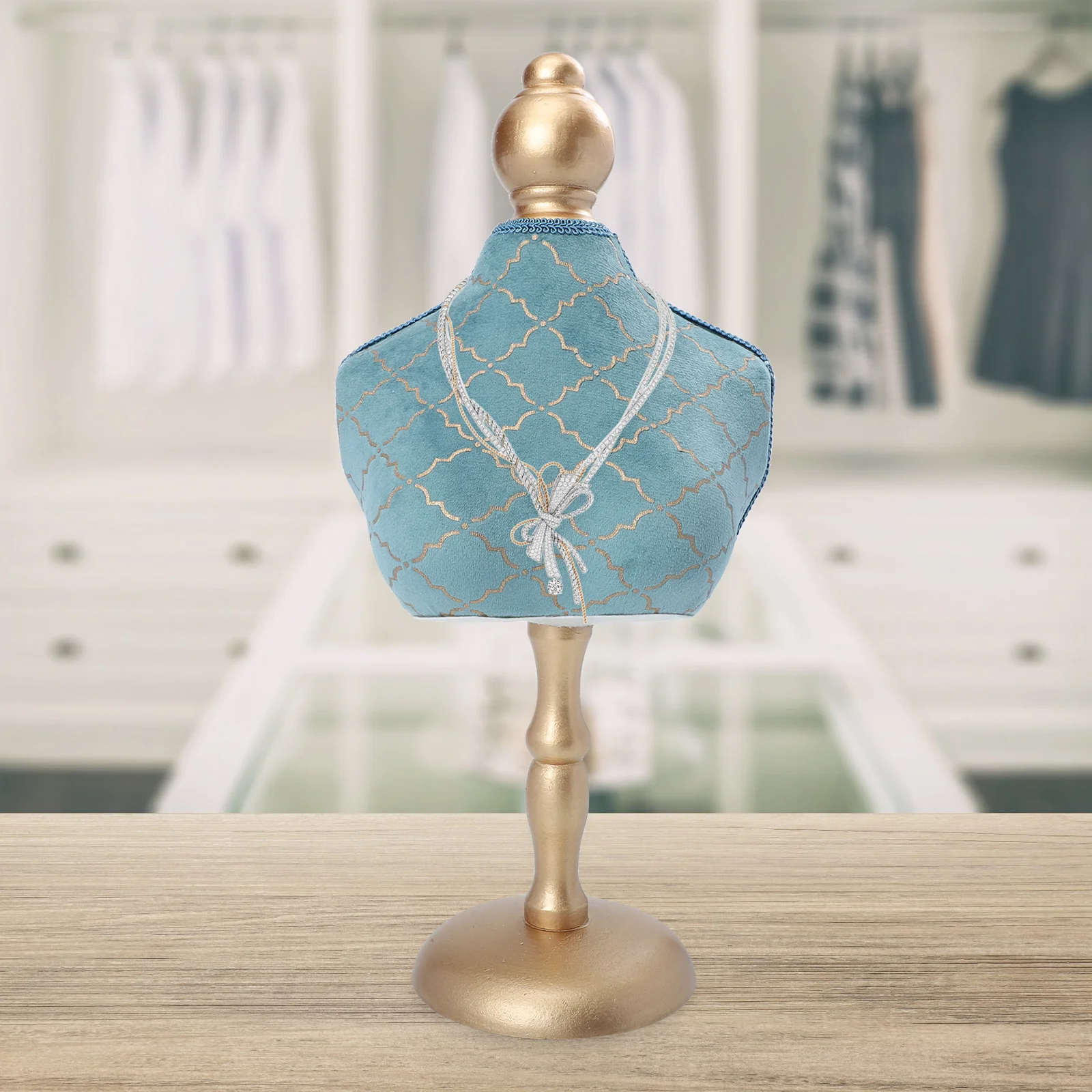 Necklace Display Rack Gold Stamped Jewelry Organizer Stand Necklace Holder for Store Desktop Display Storage Rack for Necklaces