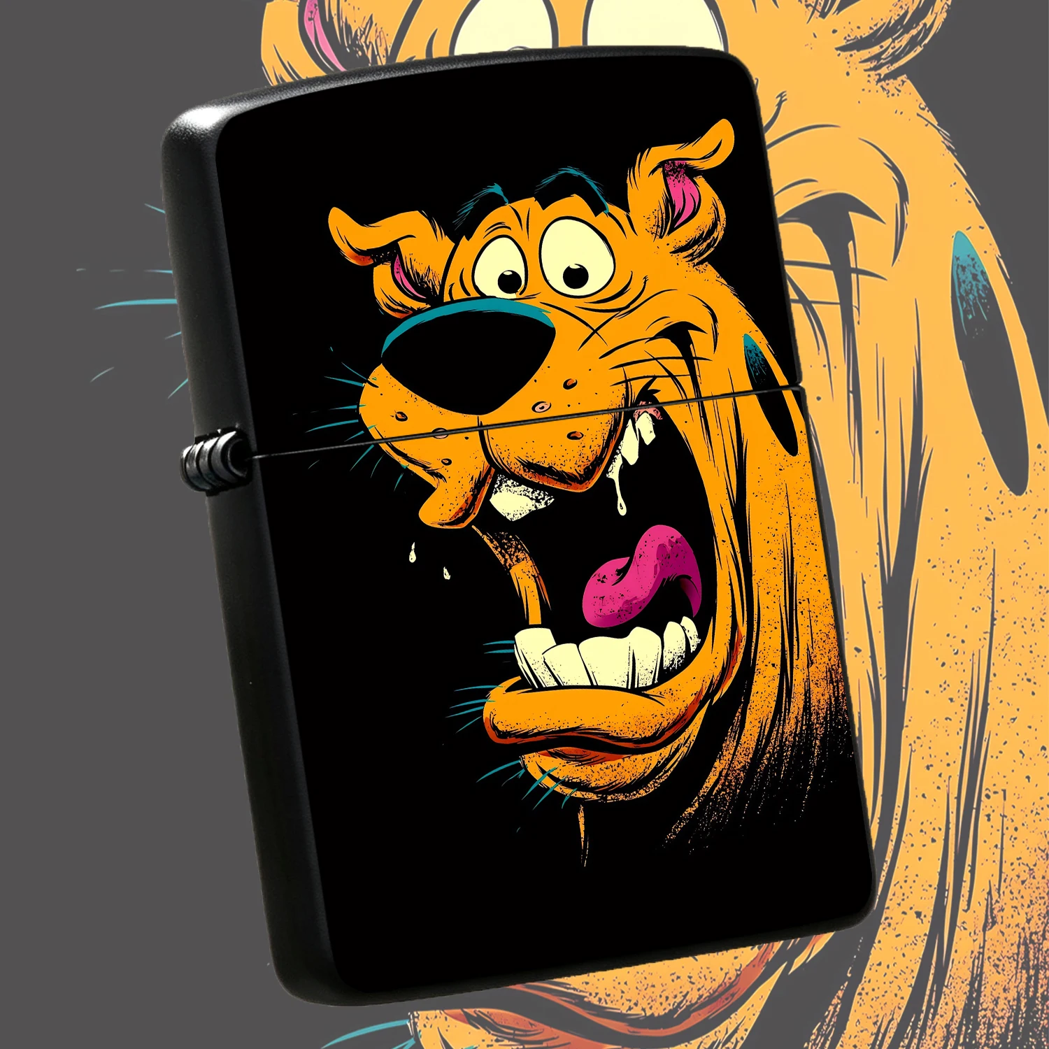 Stylish Dog Print Lighter, Fun Retro Comic Style Portable Accessory, Ideal For Daily Carrying, Gifting To Friends, Adding Playful Unique Charm To Your Daily Moments, Suitable For Various Casual Occasions, Eye-Catching Vivid Pattern, Smooth