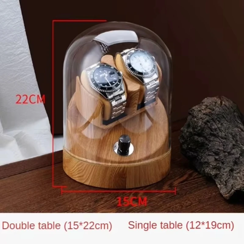 حامل مُنظِم صامت لساعة الدوران الأوتوماتيكي، ملحقات ساعات تبديل 5 سرعات مع غطاء بتصميم مضاد للمغناطيس