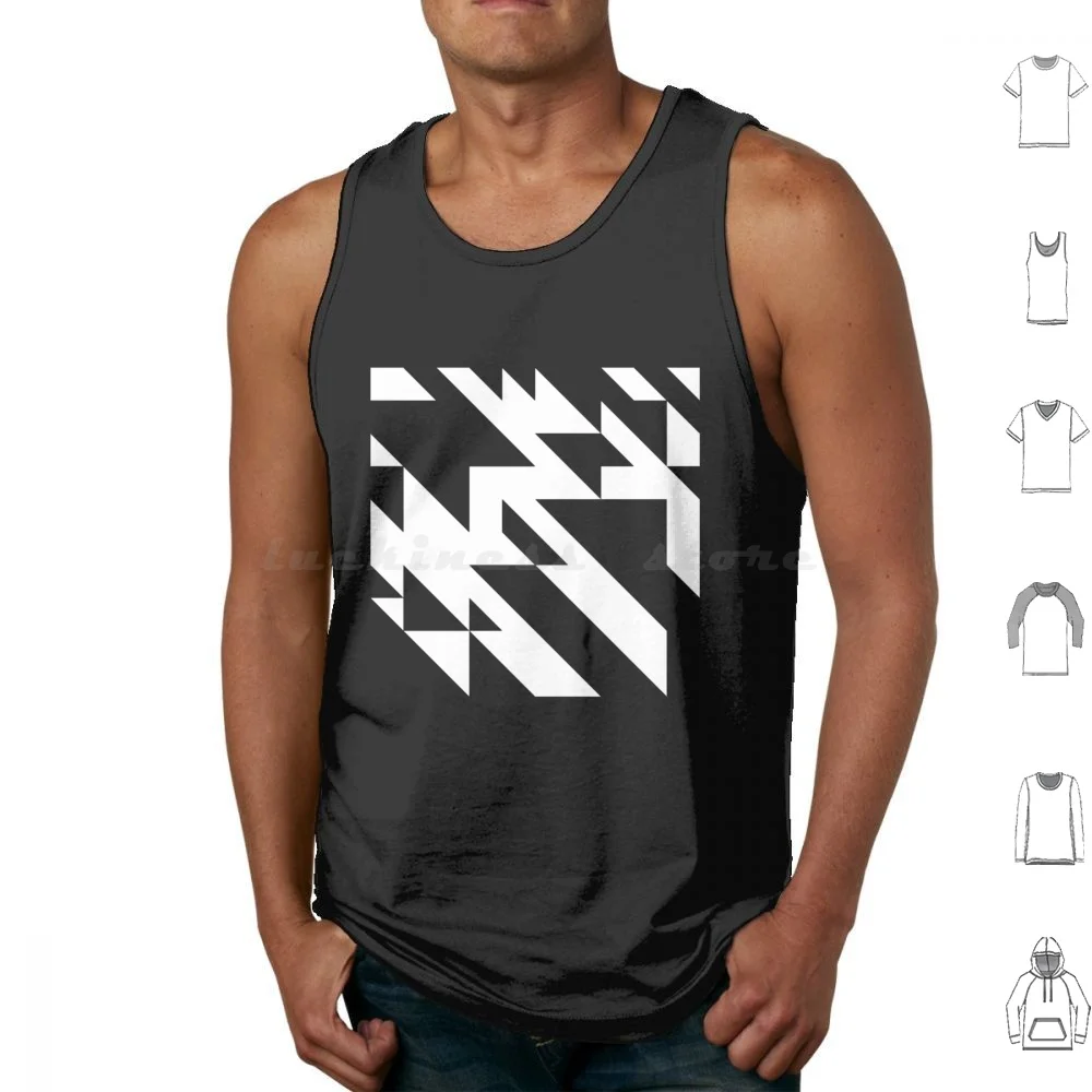 Autechre White Pattern Classic Tank Tops Print Cotton Aphex Twin Music Electronic Techno Electronic Music Idm Rave