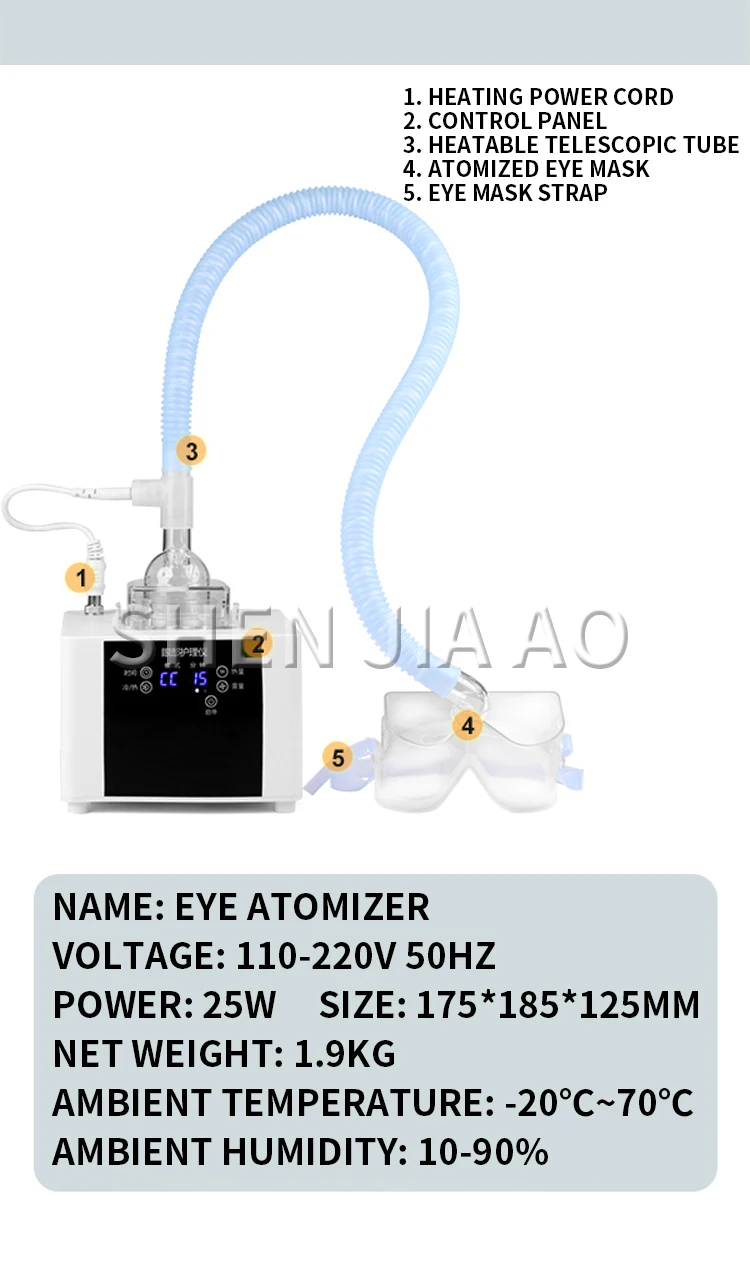 Eye Atomizer SPA Ultrasonic Soothes Improve Dark Circles Spray Cleaning Antibacterial Relief Eye Fatigue Tool for