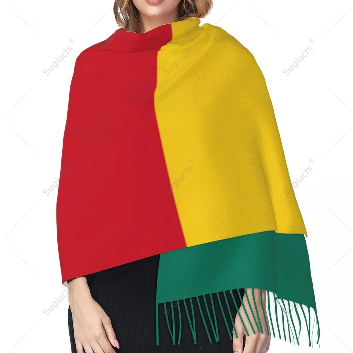 Cameroun Feel-Écharpe Pashmina Chaude, Châle Rond Hijab, Multifonction, Unisexe, Printemps, Hiver