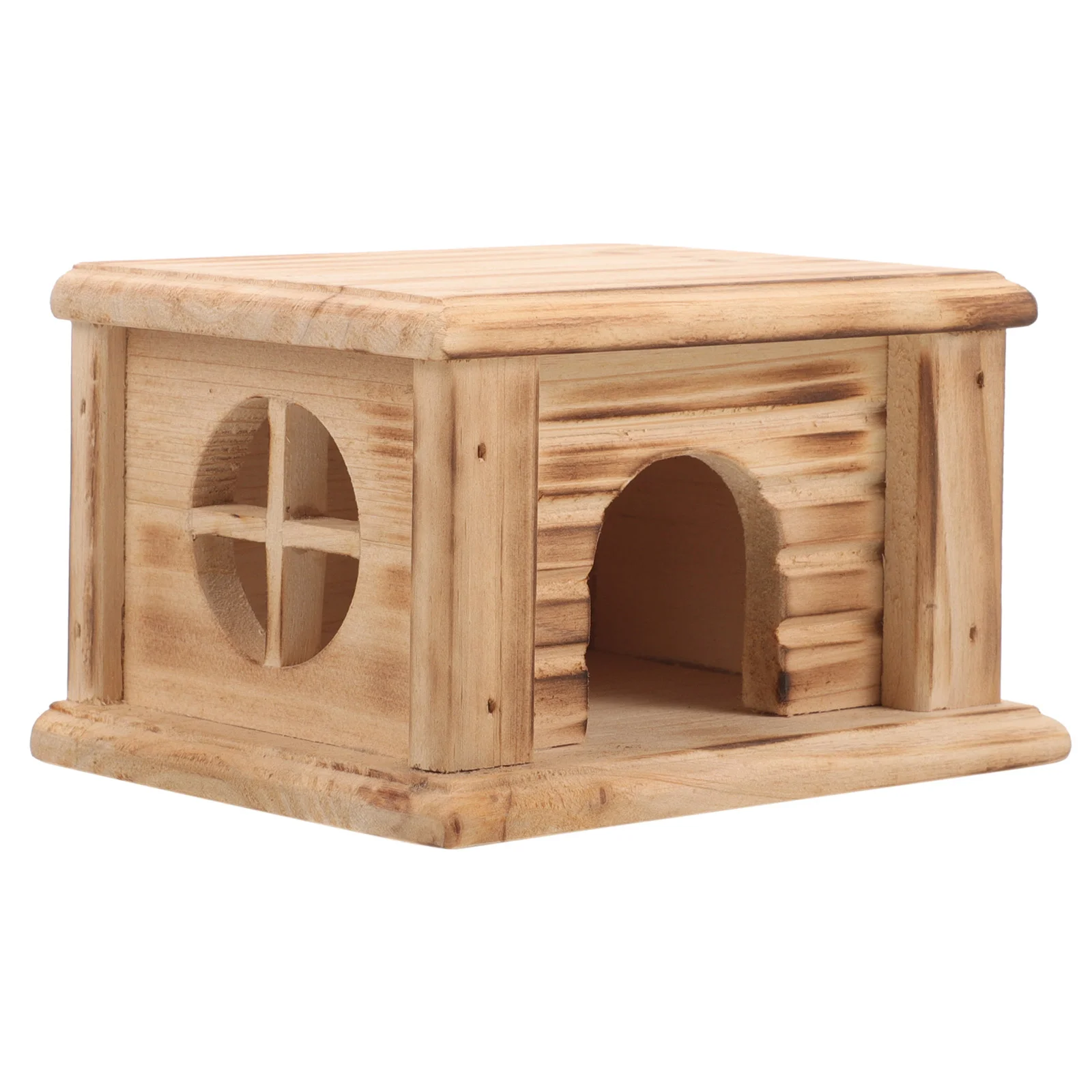 Wooden Hamster Hideout Cozy Hamster House for Small Animals Perfect for Hamsters Guinea Pigs and Rabbits