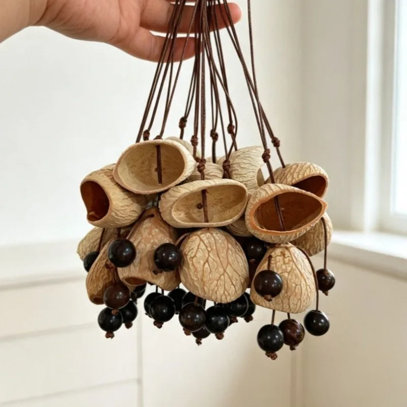DIY Nut Shell Wind Bell Sound Healing Semi-finished Wind Chime Nutshell Doll Decorations Meditation Natural Musical Instruments