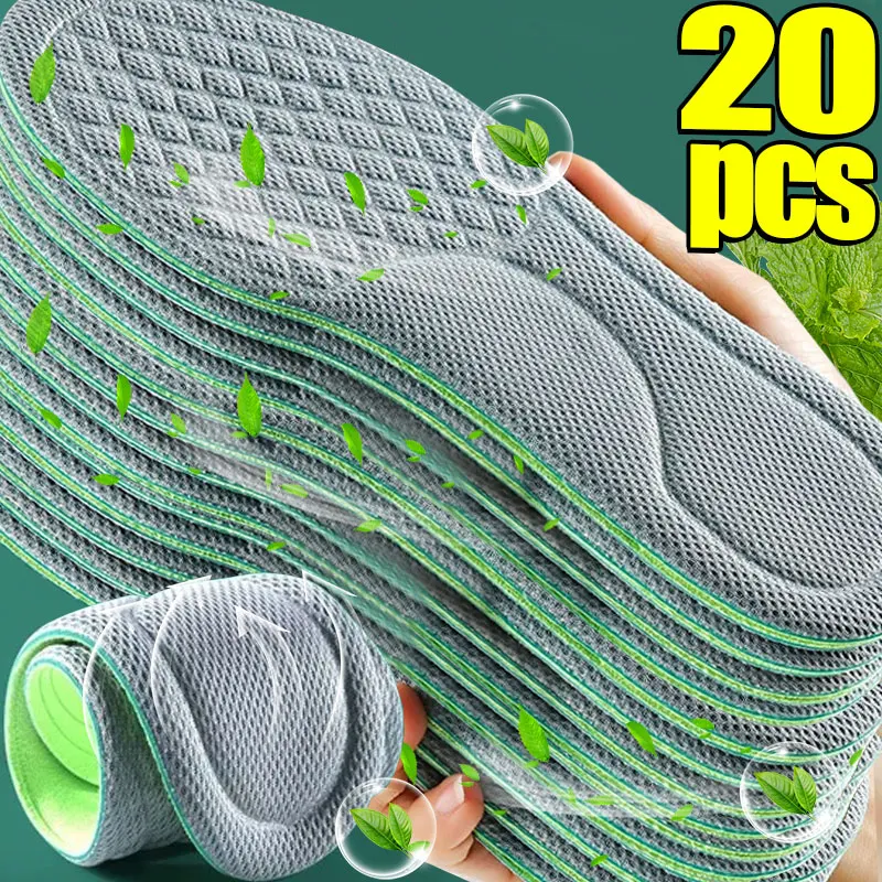 

20pcs Unisex Soft Memory Foam Orthopedic Insoles Deodorizing Insole Shoes Absorbs Breathable Antibacterial Shoe Accessory