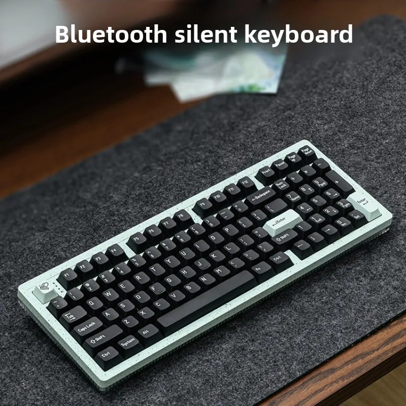 MelGeek Modern97 Wireless Mechanical Keyboard Tri Mode Ergonomics Support Macro Programming Buttons Gaming Office Keyboard