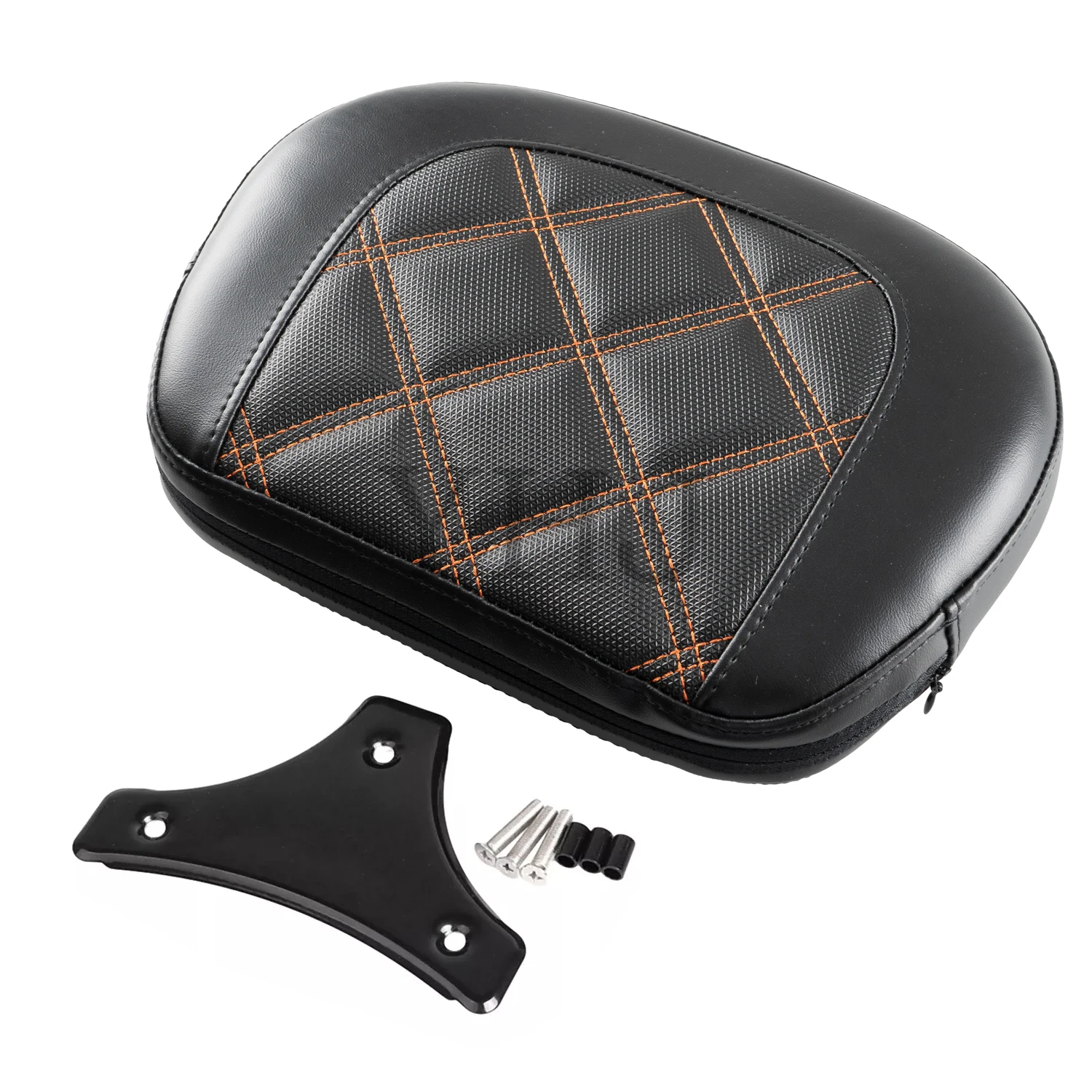 

Black Bracket Passenger Sissy Bar Backrest Pad For Harley Motorcycle Touring CVO Street Bob Road King Electra Glide 1997-2024