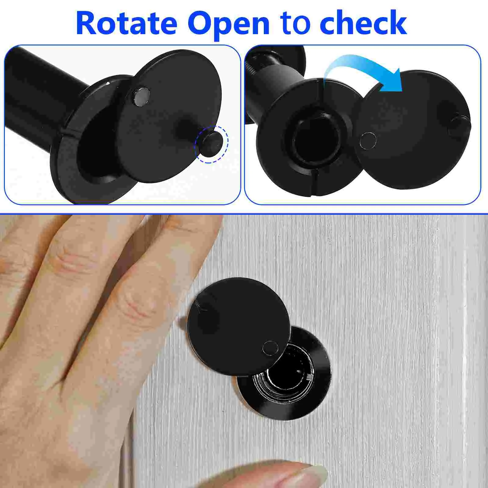 Door Peephole Privacy Cover Wide Angle Viewer Observer Holes For Front Zinc Alloy Digital Stainless Steel