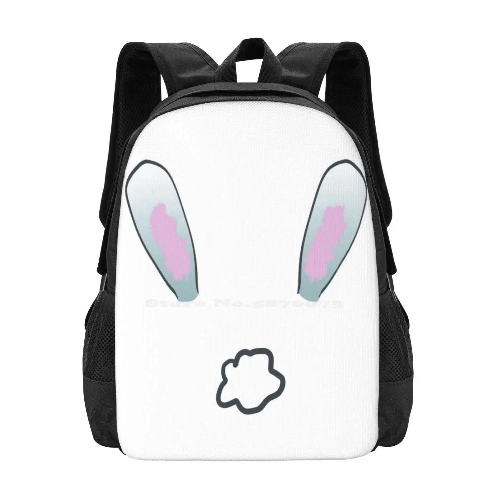 Oh How Cottontail Fashion Pattern Design Travel Laptop School Backpack Bag Ohhow Woww Virtual Bunny Ears Cottontail