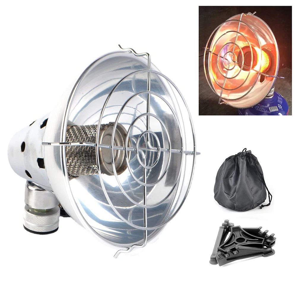 

Уличный газовый обогреватель, портативная нагревательная плита, теплая зимняя нагревательная плита из нержавеющей стали без бензобака для наружного кемпинга, Hikin