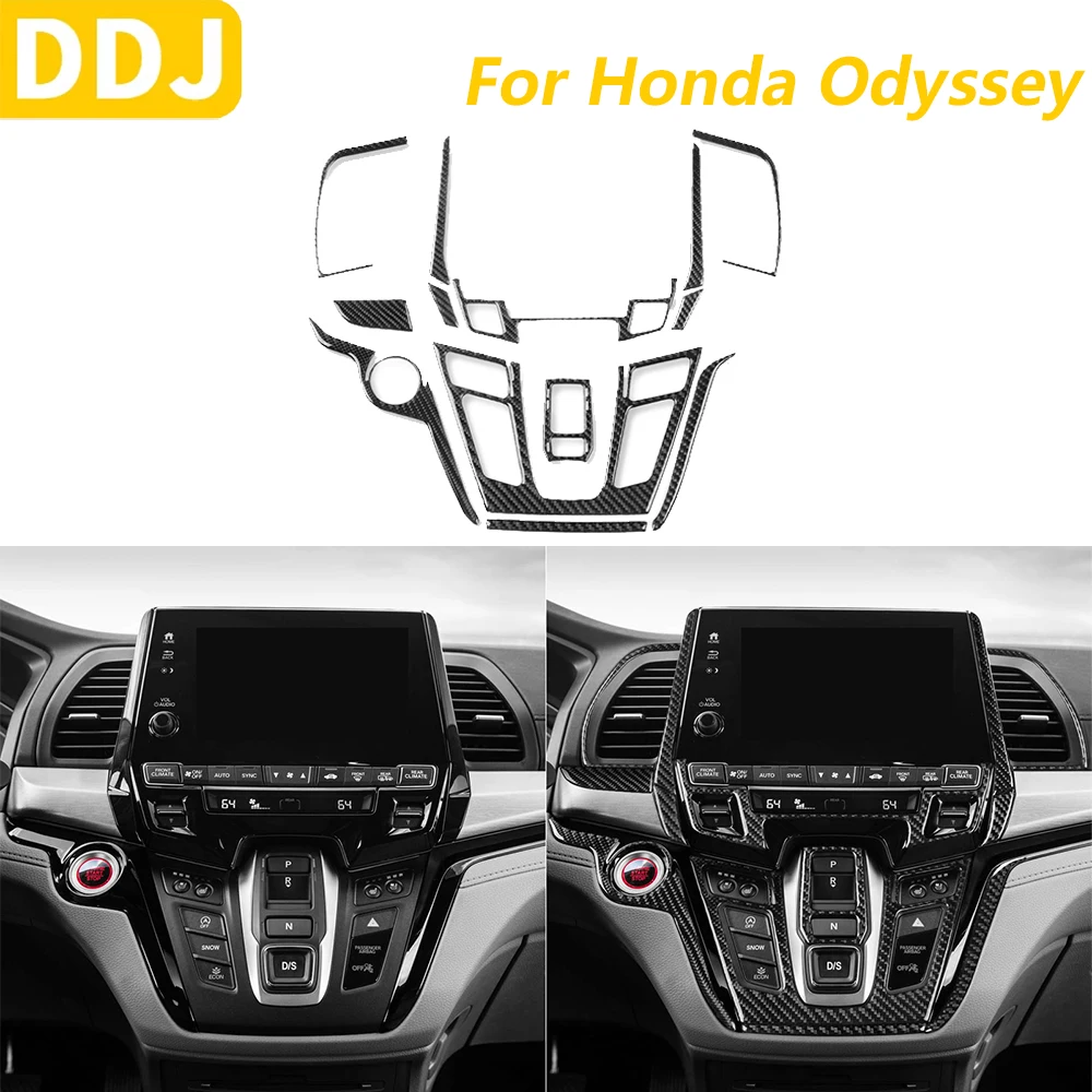 

Для Honda Odyssey 2018-2025 углеродное волокно, центральная консоль, переключение передач, навигация, набор воздуховыпускных отверстий, автомобильные аксессуары, внутренняя наклейка