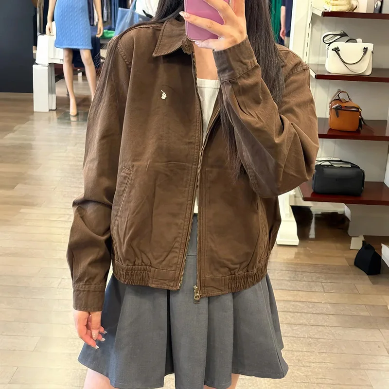 

Женская куртка с вышивкой и длинным рукавом на талии, женские повседневные топы