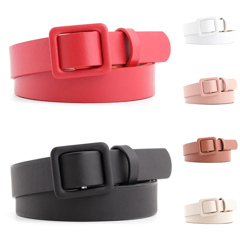 

Decorative Strap Belt Genuine Leather Belt Fashion High Quality Vintage Luxury Brand Waistband Pin Buckle Brown Solid Color Belt