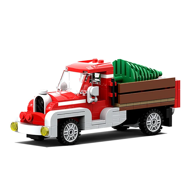 

MOCWinter Village Old Truck High-tech Vehicle Building Blocks Assemble Brick Parts Kid STEM Toy DIY Collectible Gift 189pcs