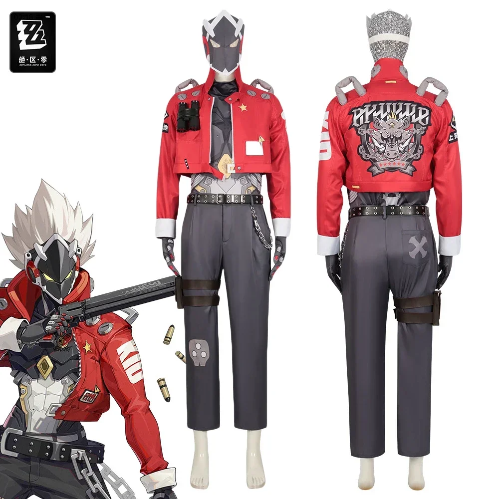 

New Game Zenless Zone Zero Billy The Kid Cosplay Costume Adult Men Coat Lining Pants Set Uniform Halloween Party Clothes