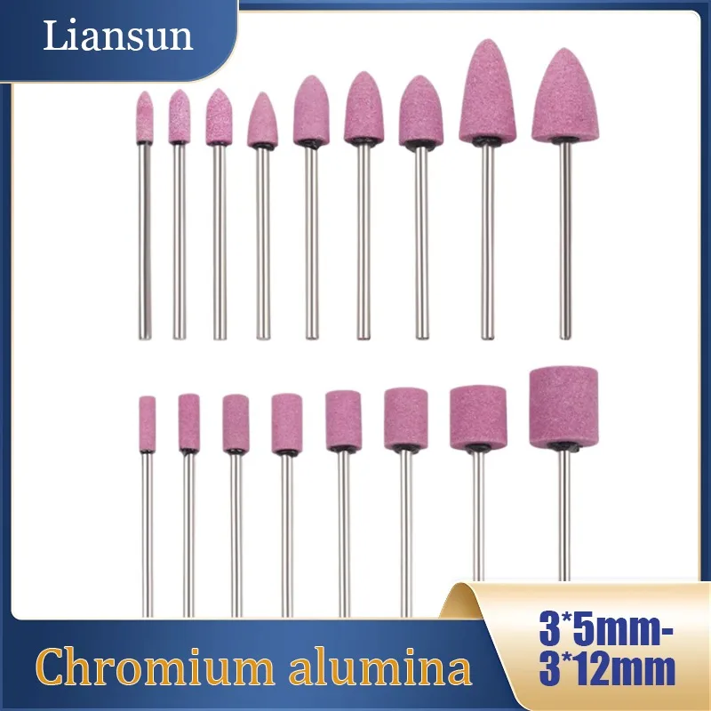 

3*5mm-3*12mm Flintstone Ceramic Diamond Electric Grinding Head Accessories Long-Handle Cylindrical Electric Drill Grinding Head