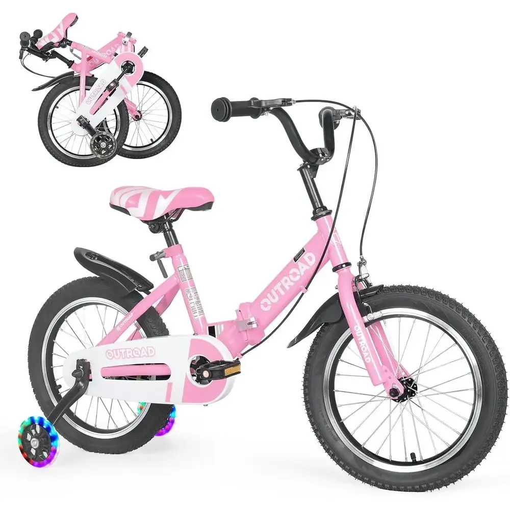 

16-18 Inch Kids Bicycle with Training Wheels, Suitable for Boys and Girls Ages 3-10, Toddler Bike with Dual Brakes, Multi-Color