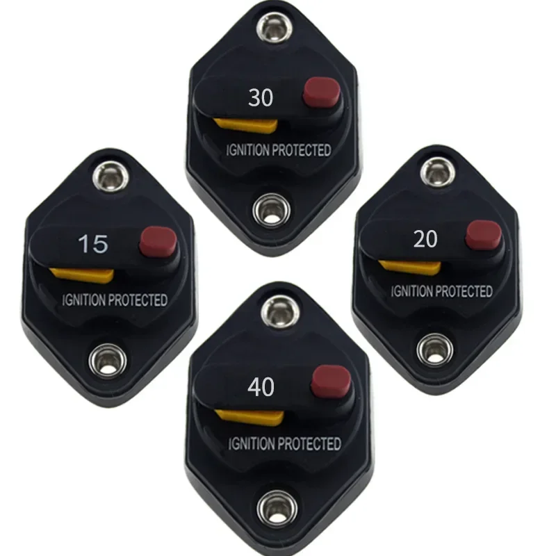 12-48V DC 자동차 보트 회로 차단기 30-80A AMP 회로 차단기 퓨즈 리셋 방수 수동 회로 차단기 (자동차 RV 보트용)