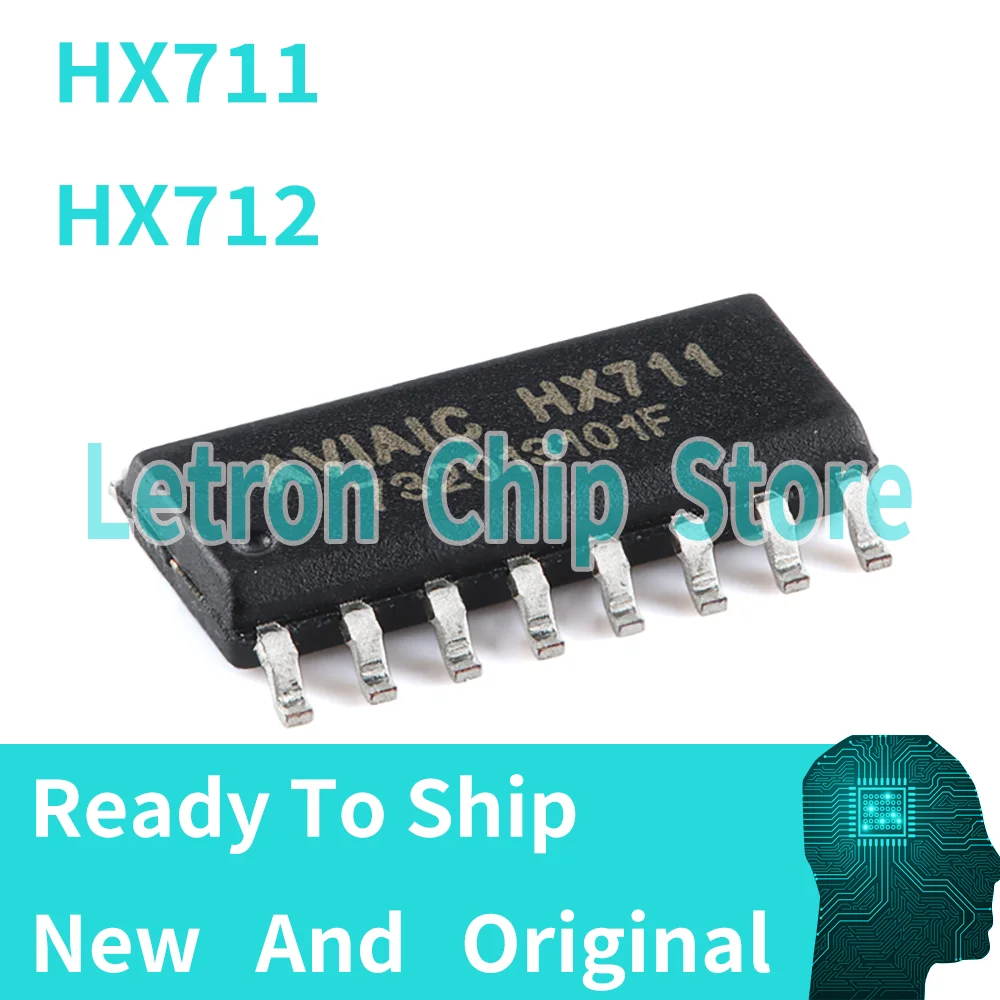 10pcs New Original HX711 HX712 Weight Sensor Chip Load Cell Amplifier ADC