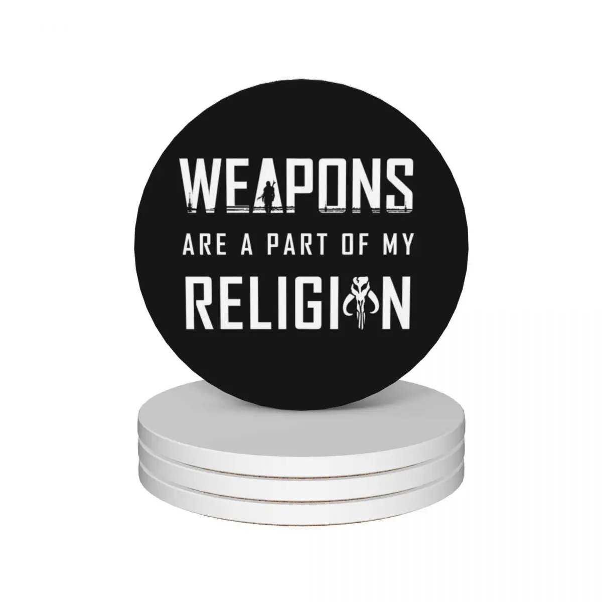 

Weapons are a part of my Religion Ceramic Coasters (Set of 4) kawaii animal tea cup holder Coasters