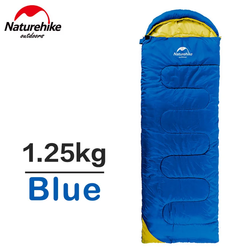 NatureHike Ultralight Camping Sleeping Bag Adult Tents Cotton Filler Envelope Outdoor Warm Spring Autumn Hiking Bags 2.2*0.75M