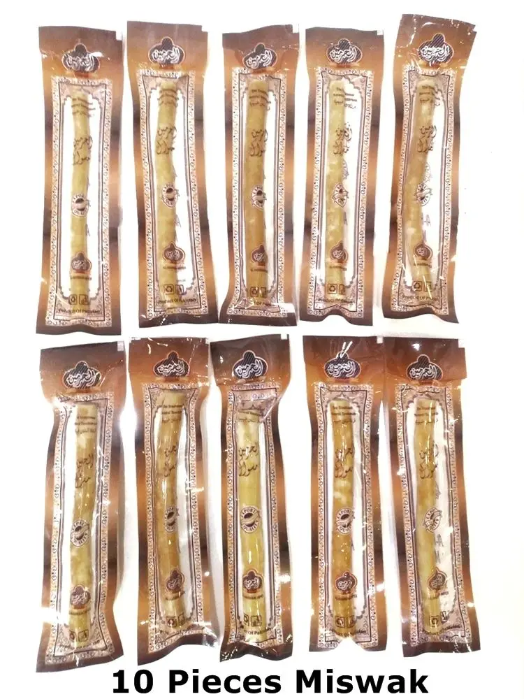 Set Of 1 5 10 15 20 30 50 PCS Fresh Natural Toothbrush Misvak Organic Vegan Herbal Twig Miswak Arak, Siwak, Miswaak مسواك طيبة