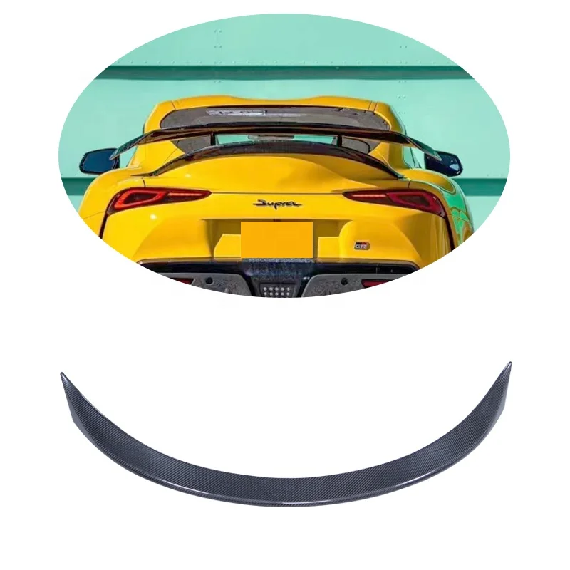 

Hot selling car spoiler for Toyota Supra V Style 20-IN carbon fiber rear trunk supra a90 spoiler