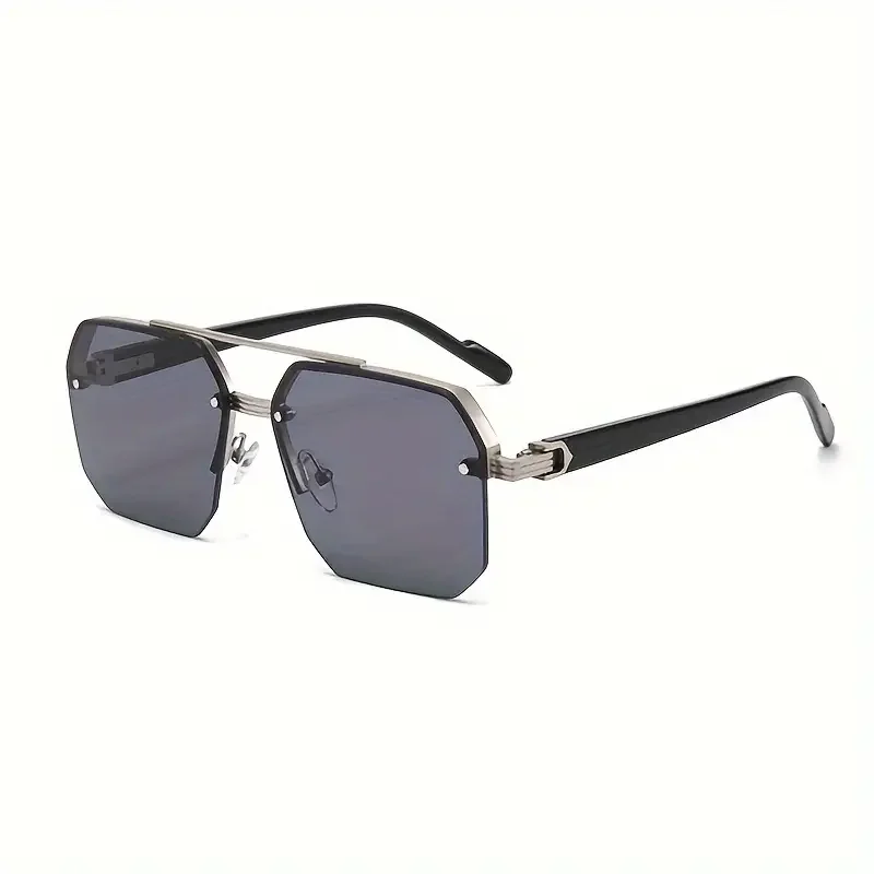 Classic Half-Frame Fashion Glasses for Men & Women - Vintage Style, Slimming Effect for Driving & Outdoor Adventures Gradient image 5